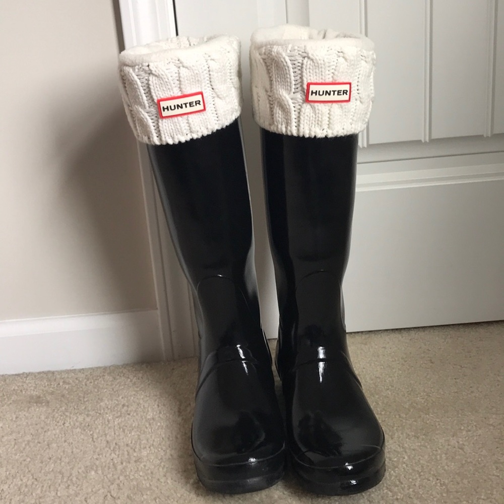 Black Tall Hunter Boots